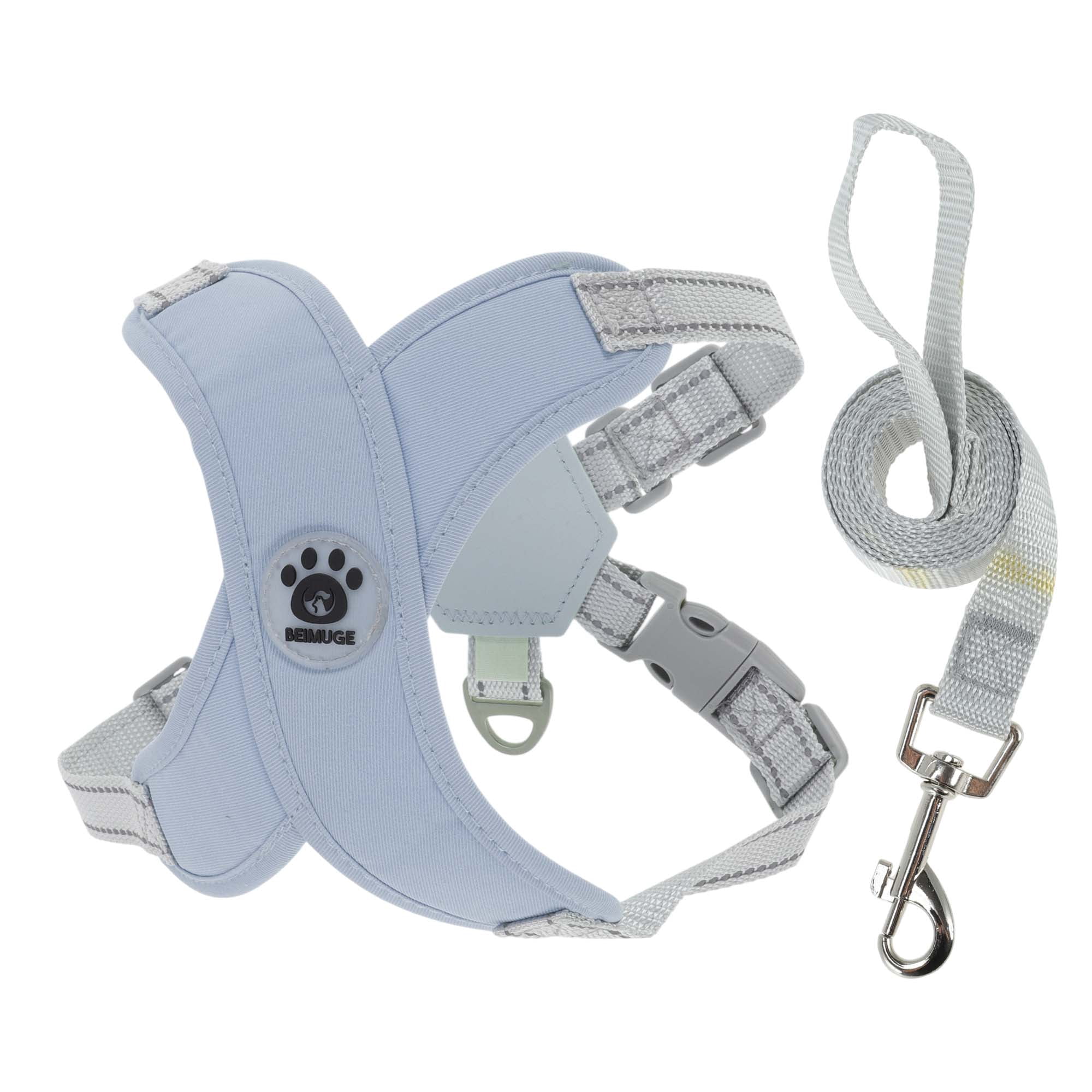 Unique Bargains Adjustable Anti-Choking Dog Bust Harness Blue