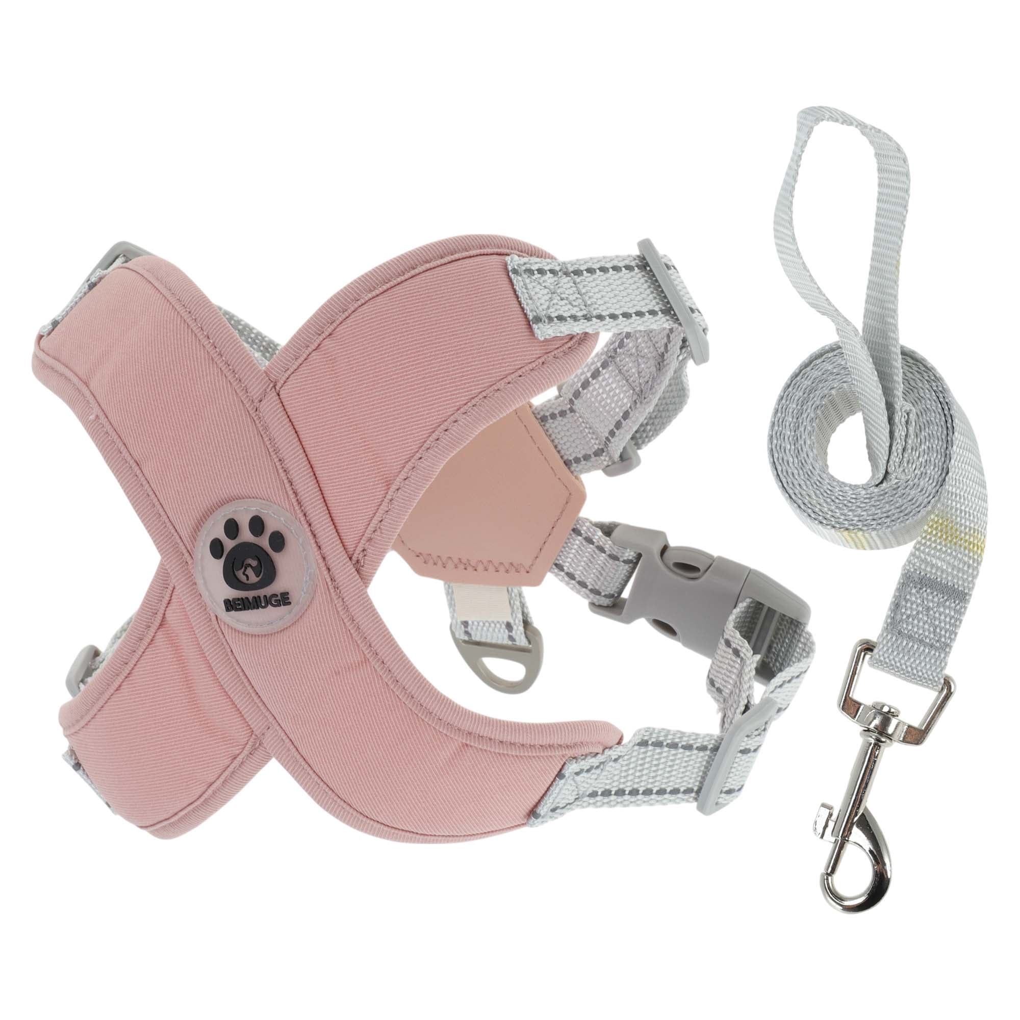 Unique Bargains Adjustable Anti-Choking Dog Bust Harness Pink