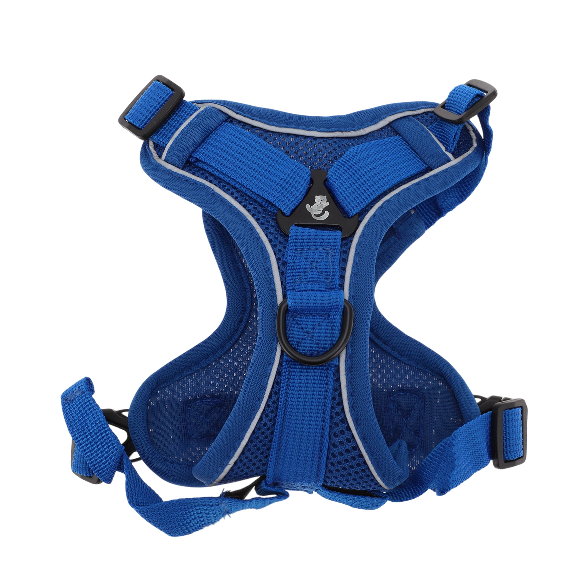 Unique Bargains Adjustable Cat Harness Leash Set With Reflective Strips Blue S