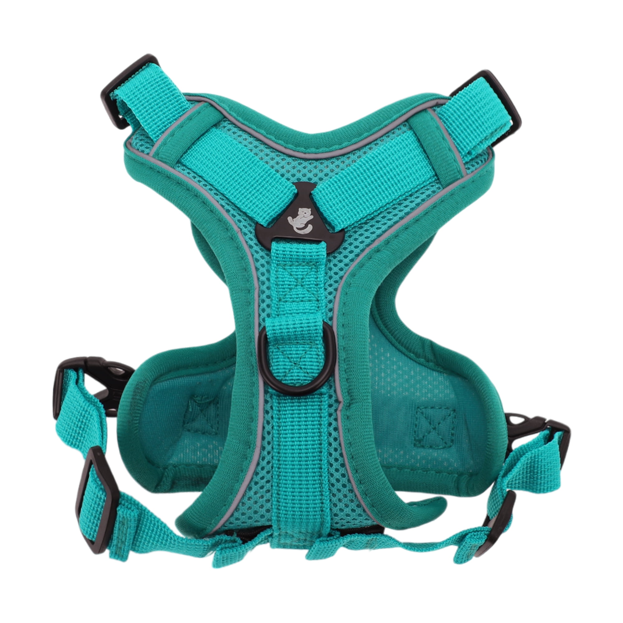 Unique Bargains Adjustable Cats Harness and Leash Set with Reflective Strips Lake Blue M