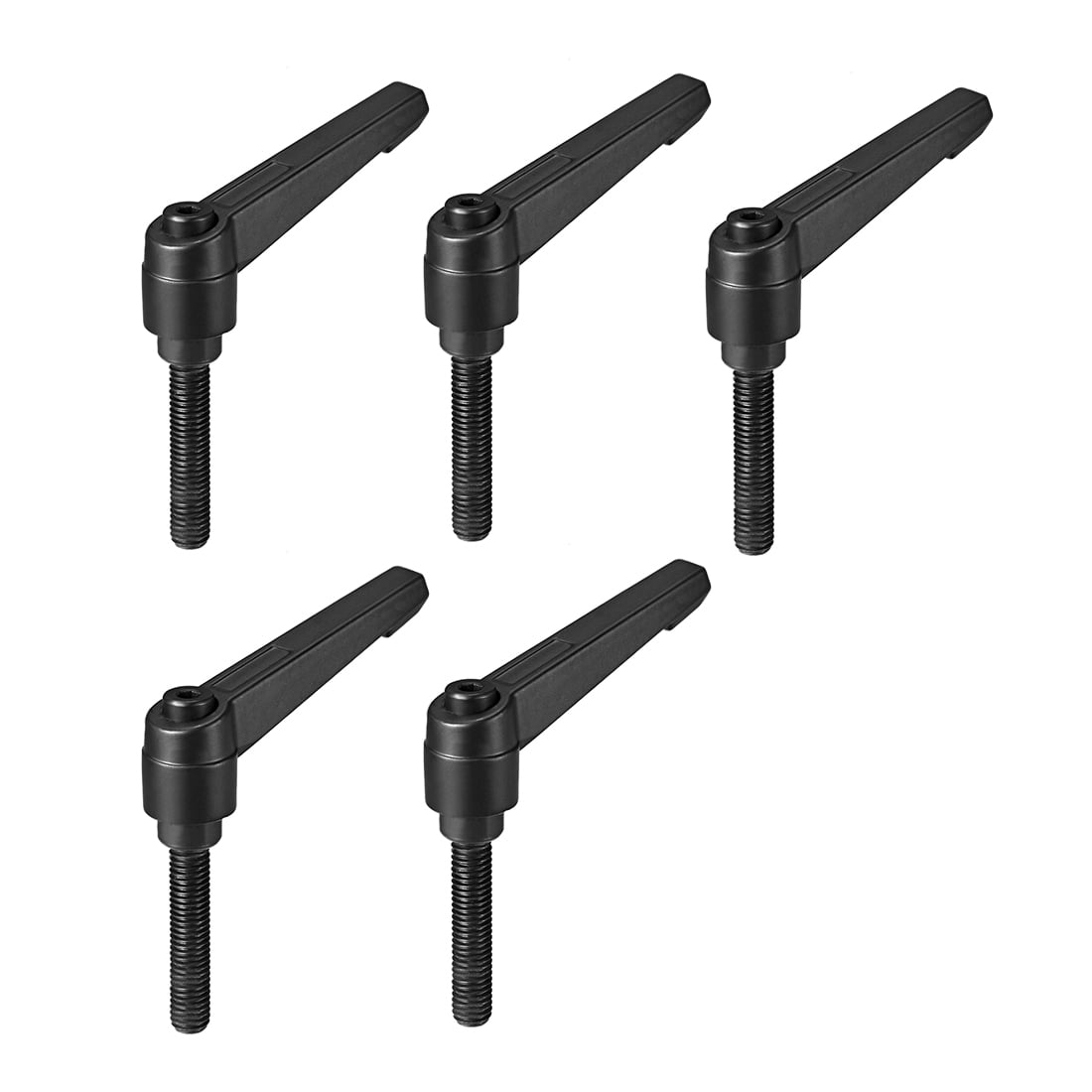 Unique Bargains Adjustable Clamping Lever Handle Metric Male Threaded Stud Knobs M8
