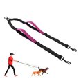 thumbnail image 1 of Unique Bargains Adjustable Dog Leash No Tangle Dual Leash for Two Dogs Rose Red, 1 of 7