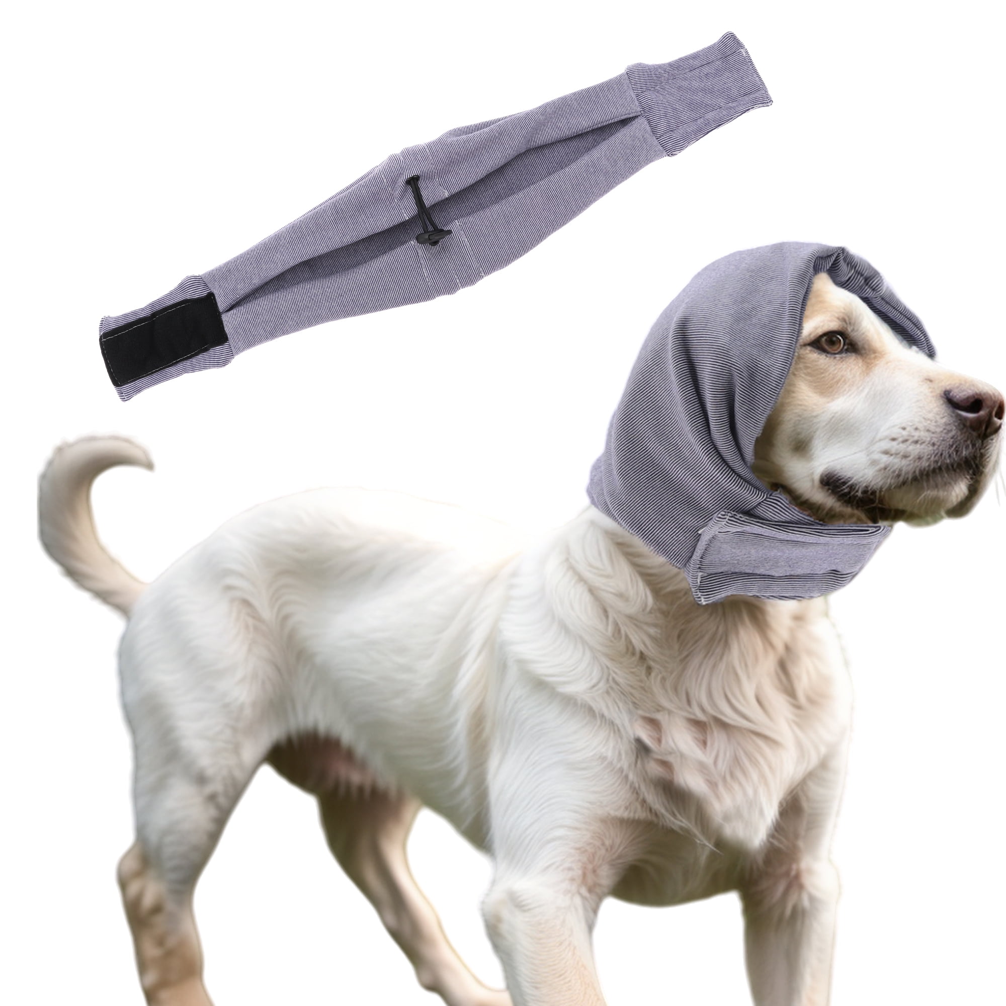 Unique Bargains Adjustable Dogs Calming Headband with Magic Tapes Dog