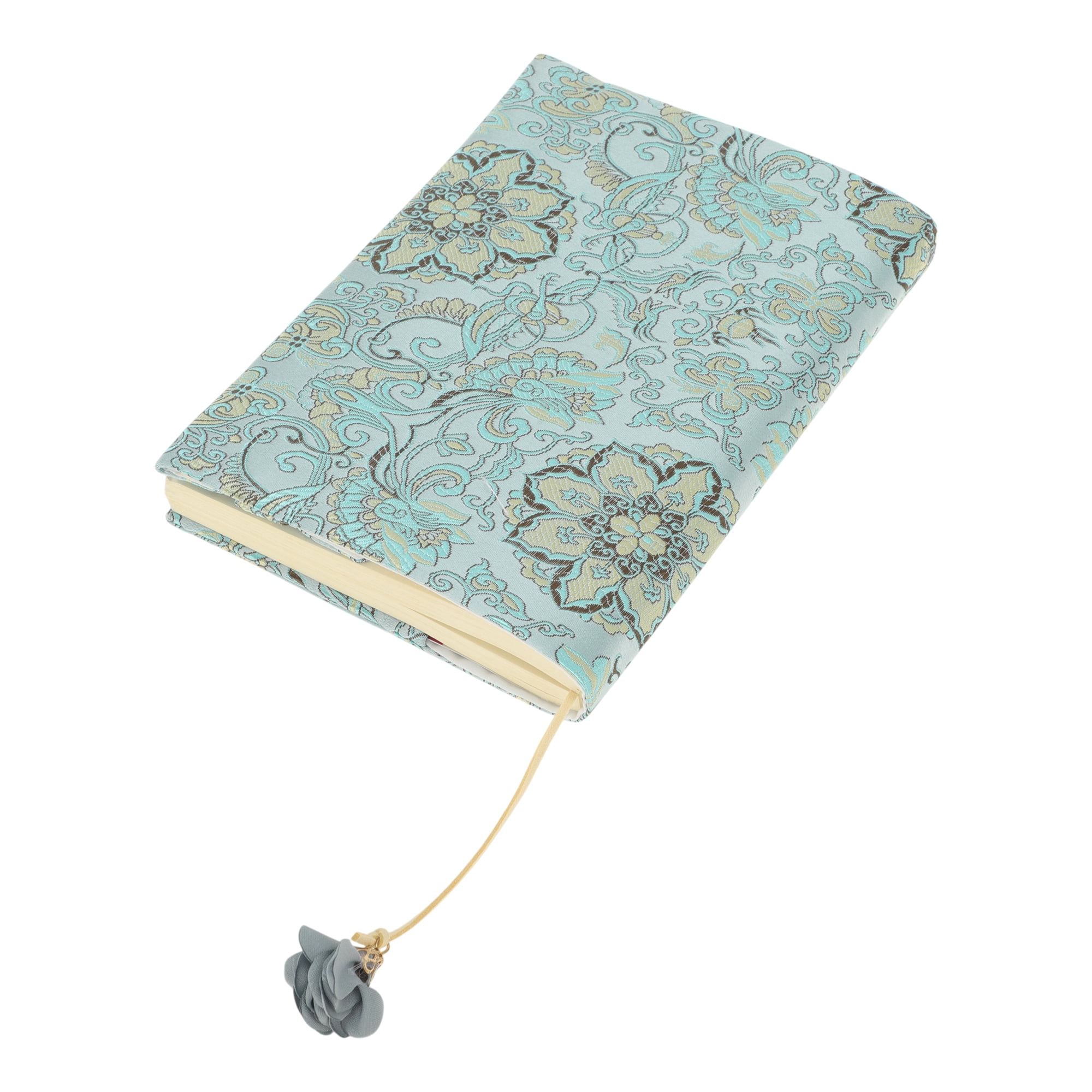 Unique Bargains Adjustable Fabric Book Cover for A5 Size Cyan