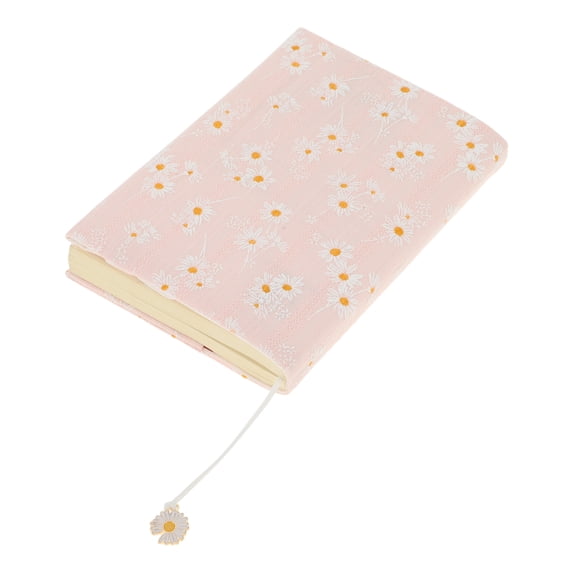 Unique Bargains Adjustable Fabric Book Cover for A5 Size Pink