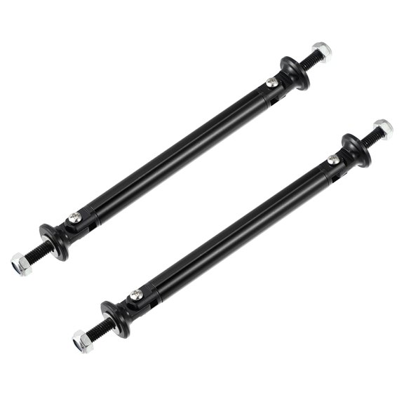 Unique Bargains Adjustable Front Rear Bumper Lip Splitter Strut Rods Black