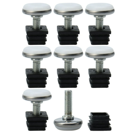 Unique Bargains Adjustable Leveling Feet 20 x 20mm Inserts Furniture Table Glide 8 Sets