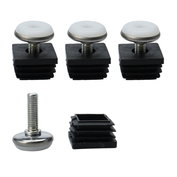 Unique Bargains Adjustable Leveling Feet 25 x 25mm Inserts Furniture Table Glide 4 Pcs