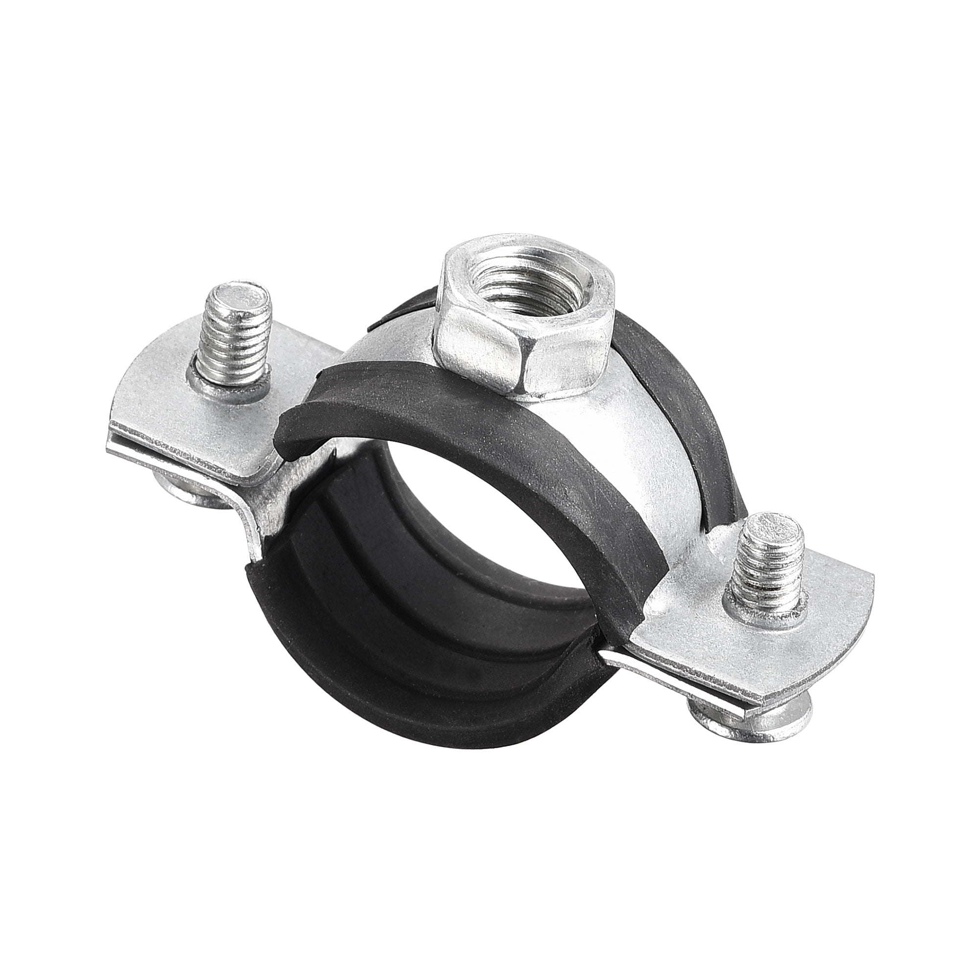 Unique Bargains Adjustable Pipe Bracket Clamp, Wall Ceiling Mount Iron Pipe Strap Support 25mm