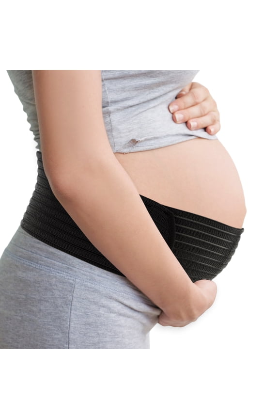 Pregnancy Belly Band Maternity Support Belly Bands for Pregnant Women Breathable Ergonomic Adjustable Belly Support Bands Large Black