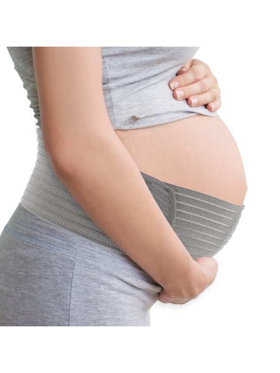 Adjustable Pregnancy Belly Band 1 Pc Large Gray