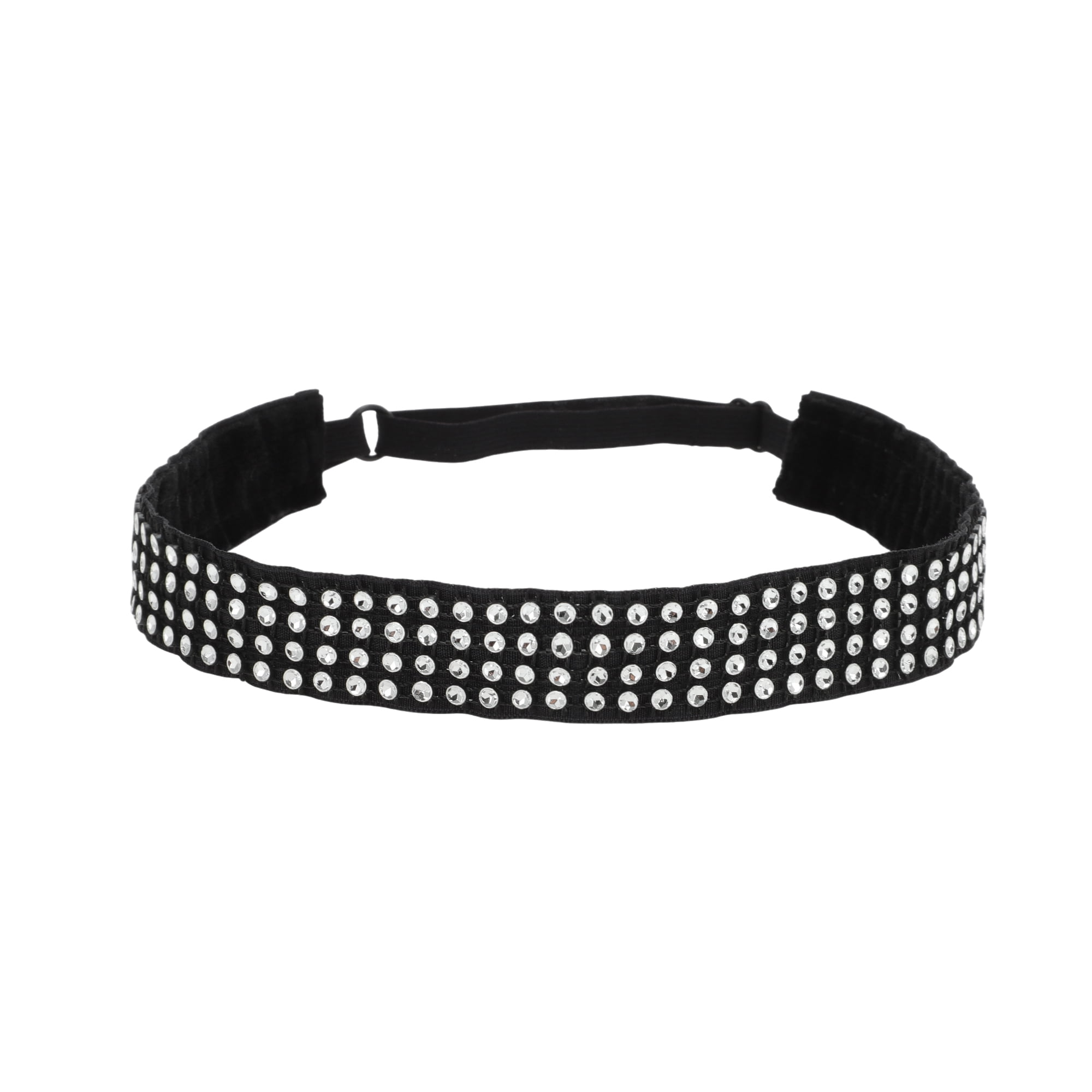 Unique Bargains Adjustable Rhinestone Headbands 1 Pc White