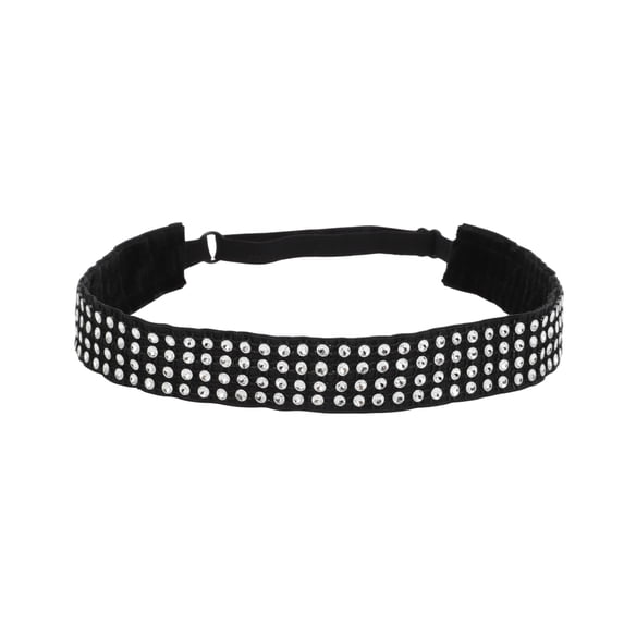 Unique Bargains Adjustable Rhinestone Headbands 1 Pc White