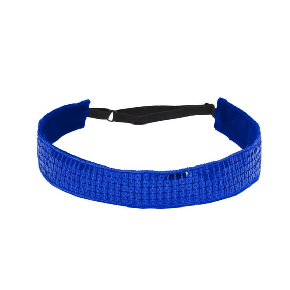 Unique Bargains Adjustable Sequins Headbands 1 Pc Blue