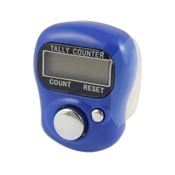 Unique Bargains Adjustable Soft Band Royal Blue Housing Finger Counter