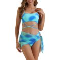 thumbnail image 1 of DARING DIVA Adjustable Spaghetti Straps Strappy Bikini Swimsuits XS Blue, 1 of 6