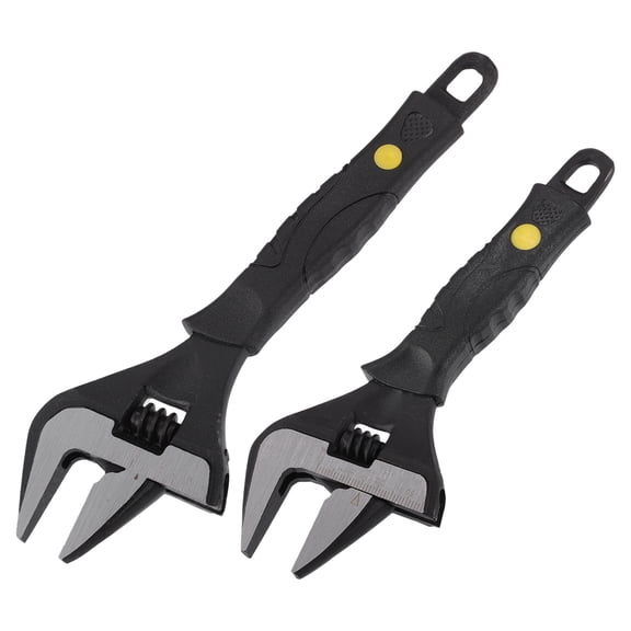 Unique Bargains Adjustable Spanner Wide Opening Wrench Automotive Tool Set 6" and 8" Size Max Jaw Width 34mm and 36mm