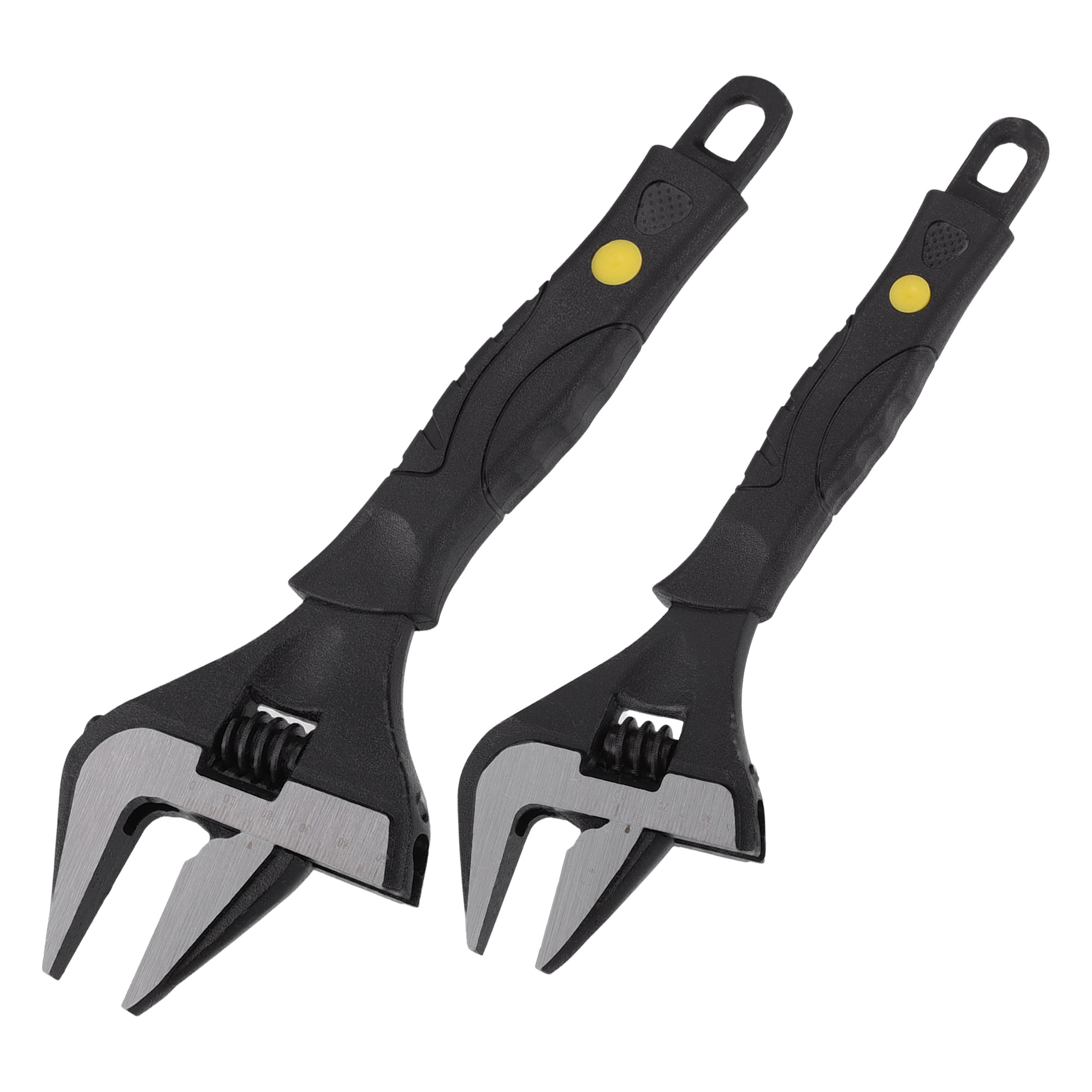 Unique Bargains Adjustable Spanner Wide Opening Wrench Automotive Tool Set 8" and 10" Size Max Jaw Width 36mm and 50mm