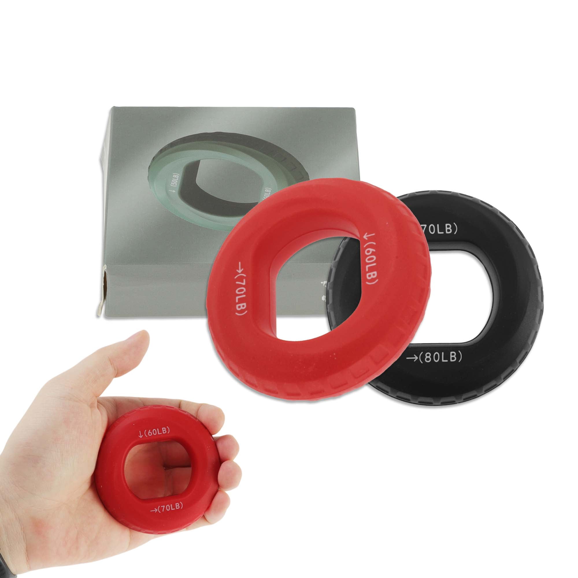 Unique Bargains Adjustable Strength Grip Hand Grip Strengthener Circle Black