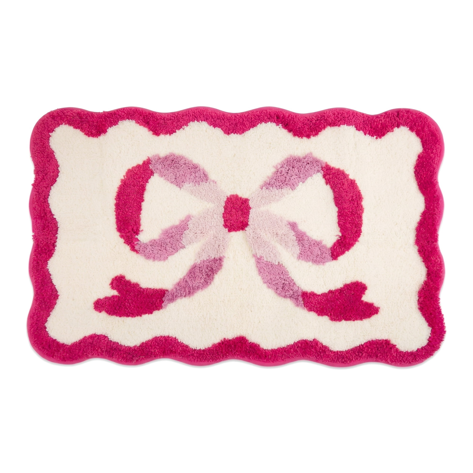 Unique Bargains Aesthetic Bathroom Rug Soft Absorbent Non Slip Bath Mat Rose Red 32" x 20"