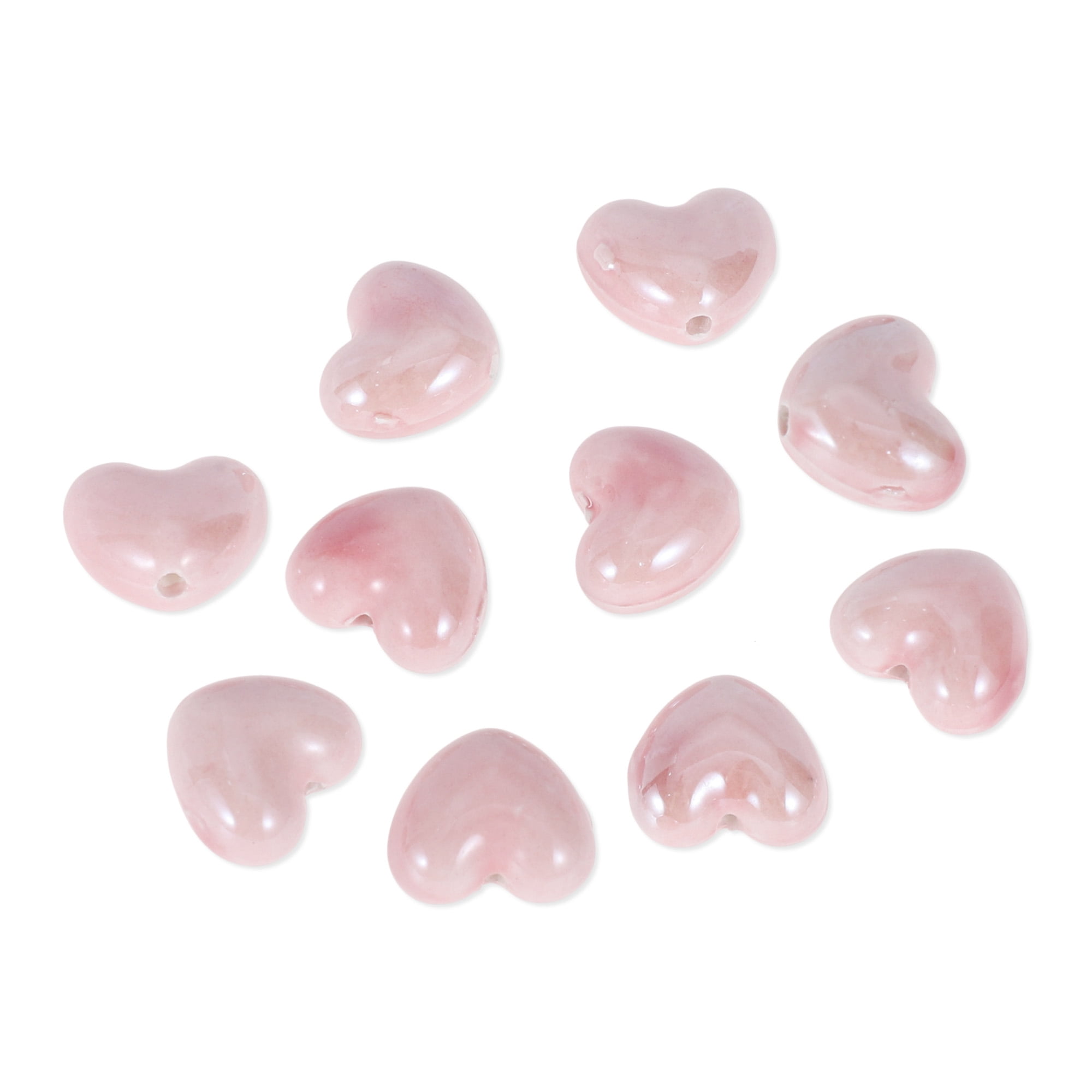 Unique Bargains Versatile Aesthetic Ceramic Beads for Jewelry Making Pink