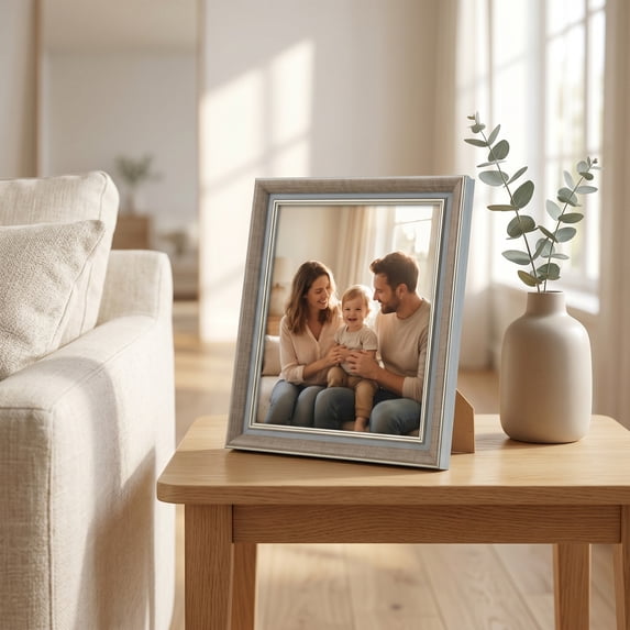 Unique Bargains Aesthetic Ins Wood Photo Frame Linen 8" x 10"