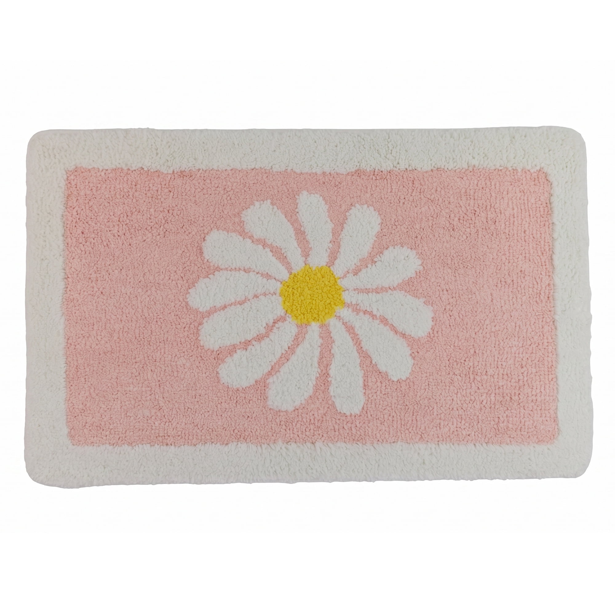 Unique Bargains Aesthetic Non Slip Ultra Soft Absorbent Shaggy Bath Mat Pink 32" x 20"