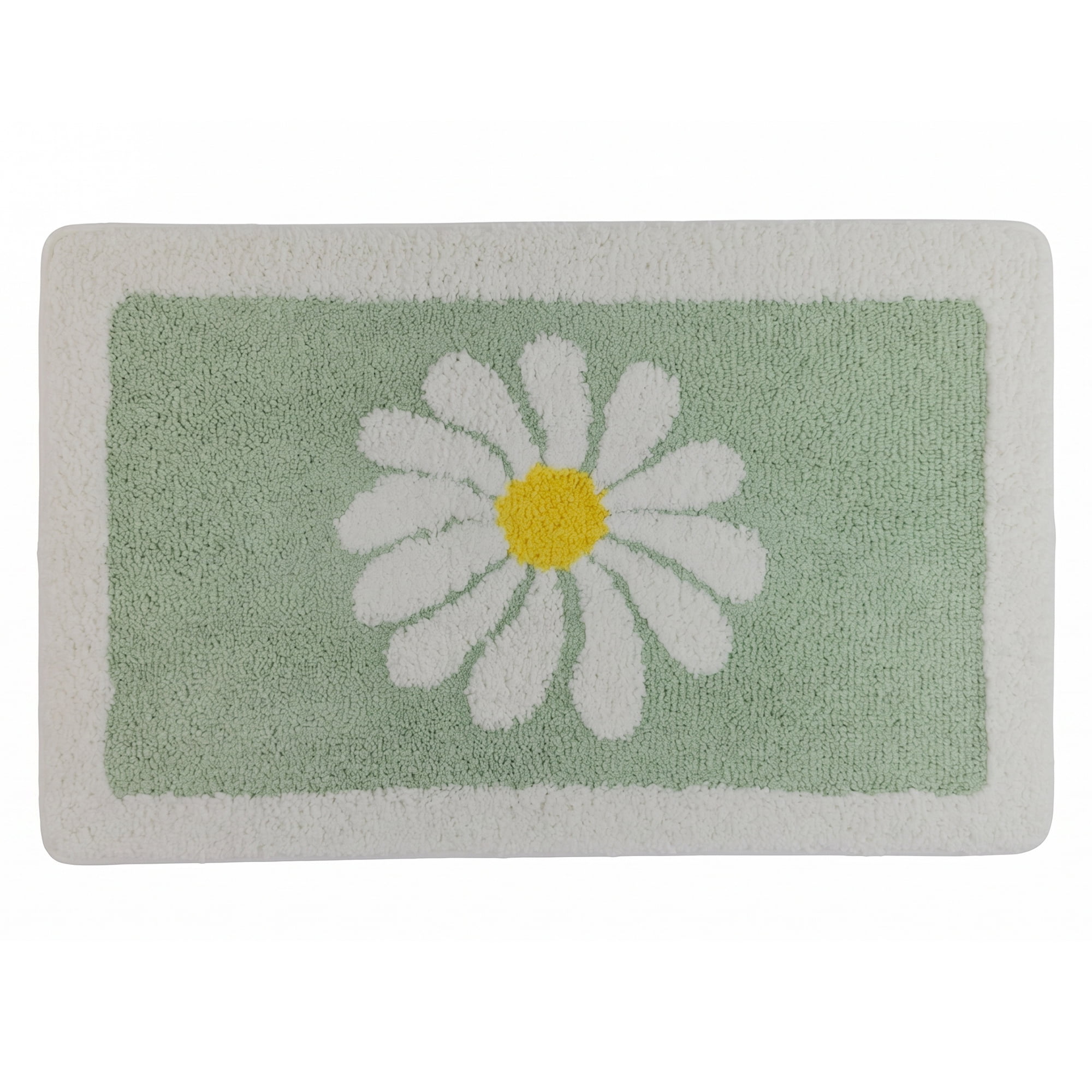 Unique Bargains Aesthetic Non Slip Ultra Soft Shaggy Bath Mat Light Green 32" x 20"