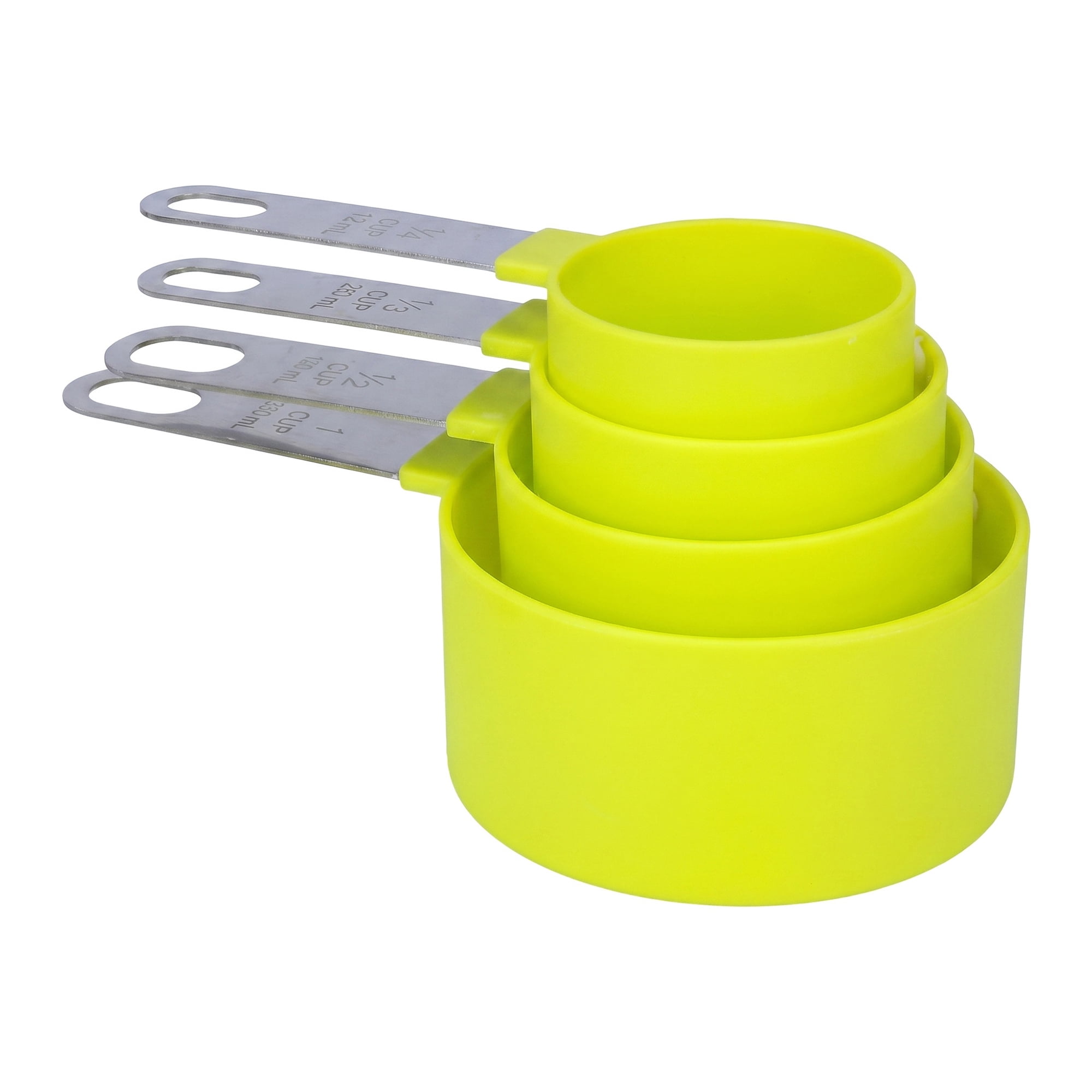 Unique Bargains Affordable Plastic Measuring Spoons Set for Kitchens or RVs Green 4Pcs