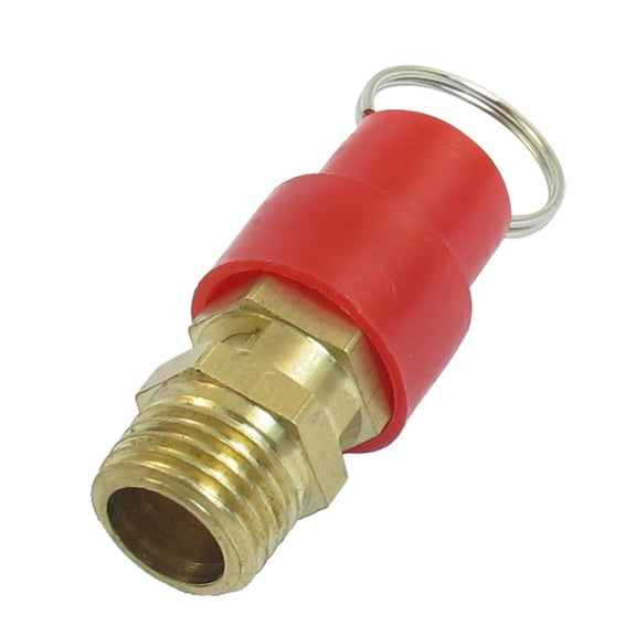 Unique Bargains Air Compressor Brass Pressure Valve 1/4"PT w Ring