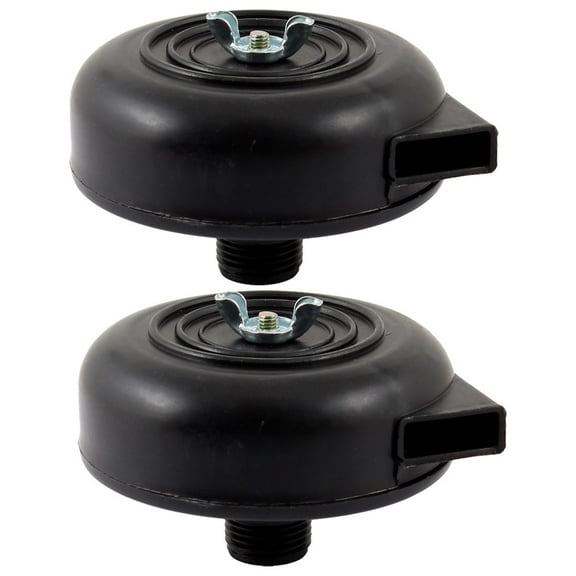 Unique Bargains Air Compressor Repair Part 1/2"PT 0.78" Thread Muffler Black 2 Pcs