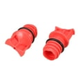 thumbnail image 1 of Unique Bargains Air Compressor Spare Part 18mm Male Thread Plastic Oil Plug Red 2 Pcs, 1 of 1