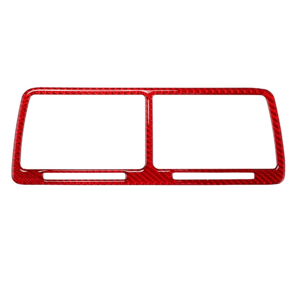Unique Bargains Air Condition Outlet Vent Trim Cover Frame for Dodge Challenger Center Console Interior Air Outlet Vent Frame Trim Sticker Carbon Fiber Red 1 Pcs