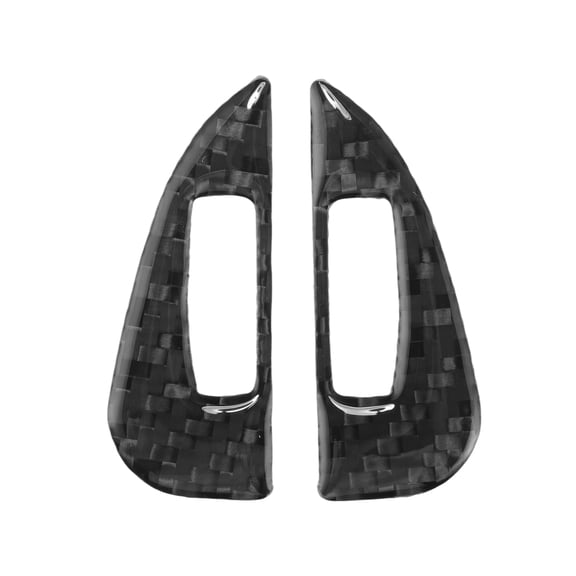 Unique Bargains Air Condition Outlet Vent Trim Cover Frame for Dodge Durango 11-13 Center Console Interior Air Outlet Vent Frame Trim Sticker Carbon Fiber Black 2 Pcs