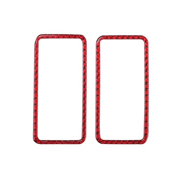 Unique Bargains Air Condition Outlet Vent Trim Cover Frame for Dodge Durango 2011-2013 Rear Interior Air Outlet Vent Frame Trim Sticker Carbon Fiber Red 2 Pcs