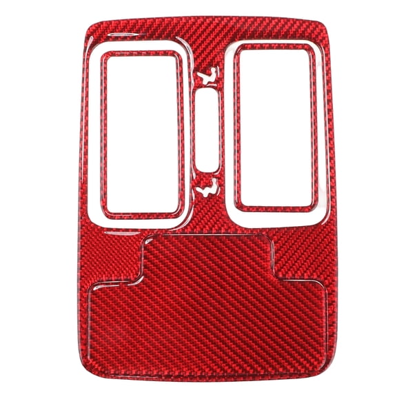 Unique Bargains Air Condition Outlet Vent Trim Cover Frame for Dodge Durango 2014-2020 Rear Interior Air Outlet Vent Frame Trim Sticker Carbon Fiber Red 1 Set