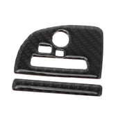 Unique Bargains Air Condition Outlet Vent Trim Cover Frame for Dodge for Ram 2002-2005 Center Console Interior Air Outlet Vent Frame Trim Sticker Carbon Fiber Black 1 Set