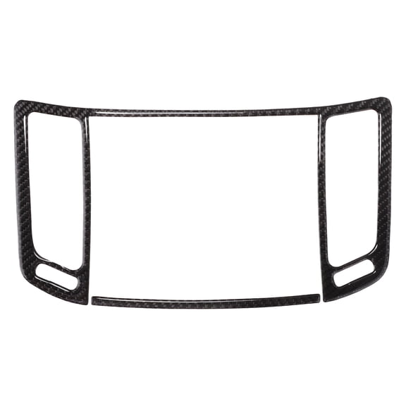 Unique Bargains Air Condition Outlet Vent Trim Cover Frame for Infiniti G35 07-08 Center Control Interior Air Outlet Vent Frame Trim Sticker Carbon Fiber Black 1 Set