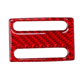 Unique Bargains Air Condition Outlet Vent Trim Cover Frame for Jaguar F-PACE XE X761 Center Console Interior Air Outlet Vent Frame Trim Sticker Carbon Fiber Red 1 Pcs