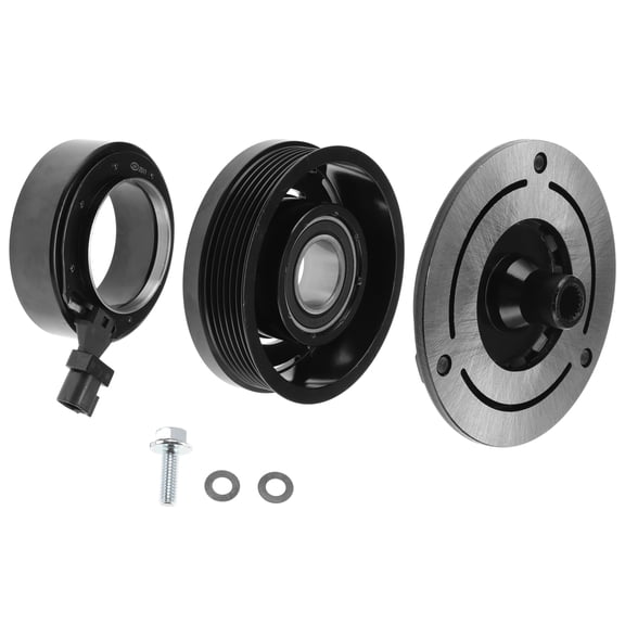 Unique Bargains Air Conditioner AC Compressor Clutch Kit for Ford E-150/E-250 4.6L 2007 for Ford E-150/E-250 5.4L 2008-2014 FS18/FS20 Compressor 6 Groove 12V 1 Set
