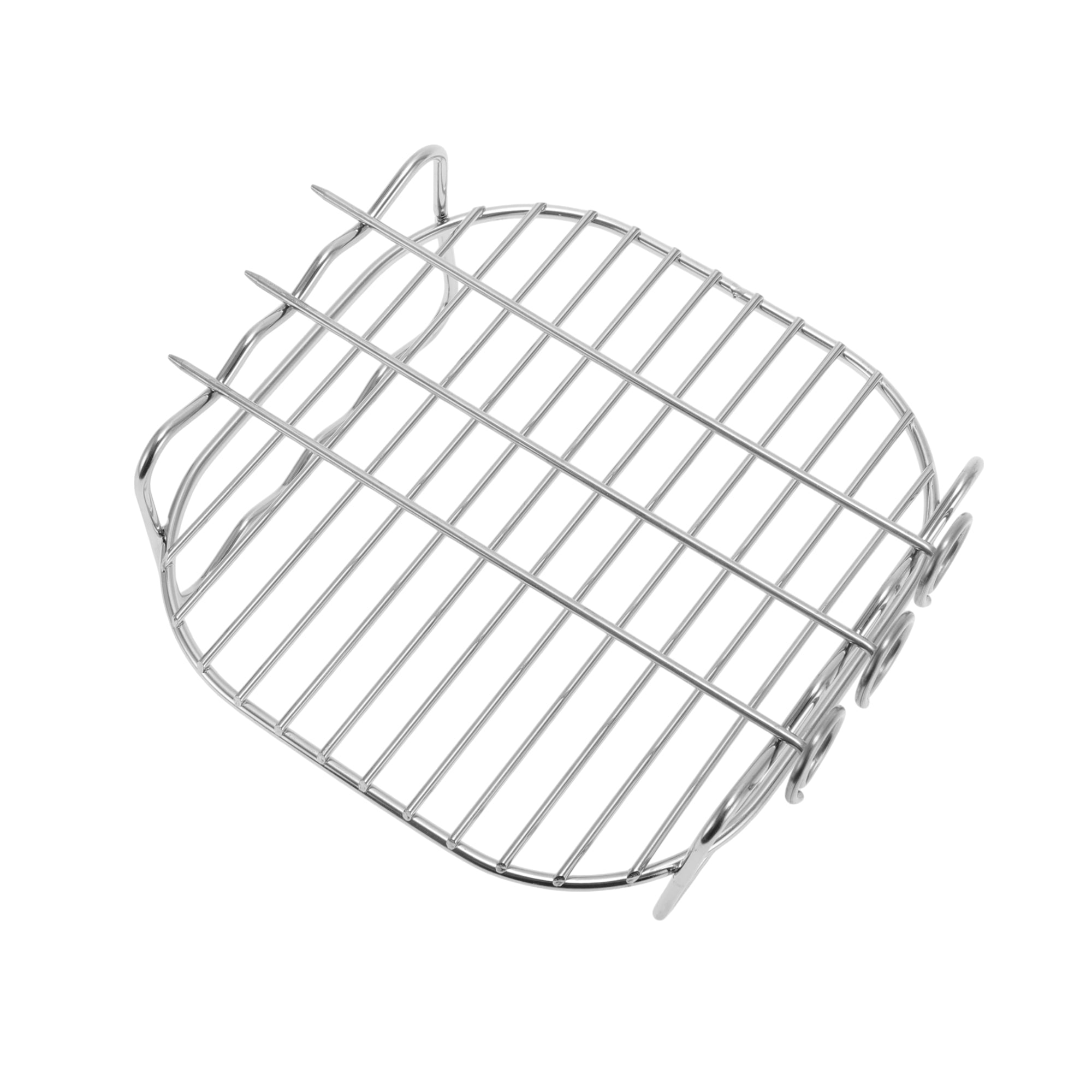 Unique Bargains Air Fryer Double Layer Rack Stainless Steel Rack with 3 Skewers