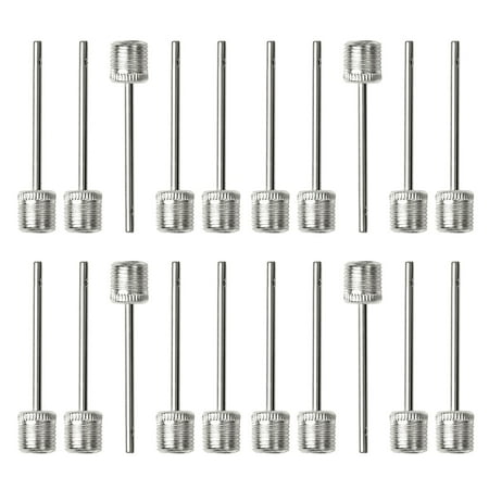 Unique Bargains 20Pcs Air Pump Needles for Ball, Stainless Steel Sports Inflation Needle, Inflatable Needles Inflating for Basketball Football Volleyball Soccer