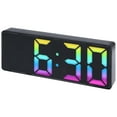 thumbnail image 1 of Unique Bargains Mirror-finish LED Alarm Clock with 3 Dimmable Brightness 6.3" x 1" x 2.4", 1 of 7