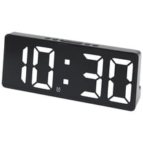 Unique Bargains Alarm Clock Black Housing and White Light 6.1"L x 0.9"W x 2.5"H