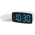 thumbnail image 1 of Unique Bargains Alarm Clock White Housing With Blue Light 4.7"L x 1.6"W x 2.4"H, 1 of 6