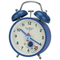 Unique Bargains Alarm Clock with Astronaut Pattern Dark Blue 4.2"L x 2.1"W x 6.4"H