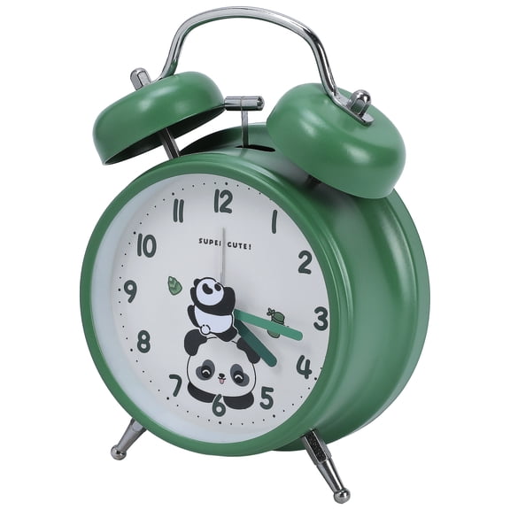 Unique Bargains Alarm Clock with Cute Panda Design Light Green 4.6"L x 2.2"W x 6.6"H