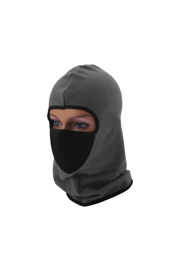 All Inclusive Face Mask Polyester Honeycomb Face Cover Keep Warm Breathable Dark Gray 1 Pcs