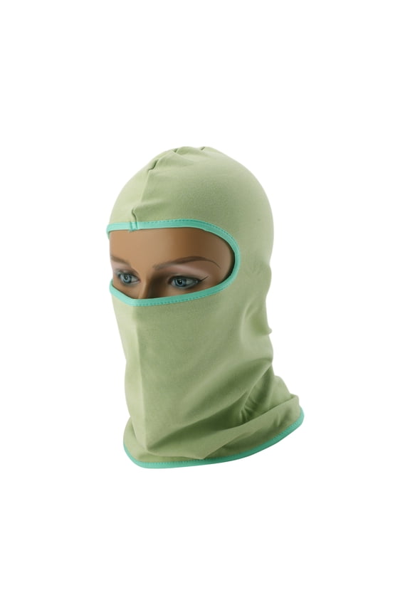 All Inclusive Face Mask Polyester No Network Face Cover Keep Warm Avocado Green 1 Pcs