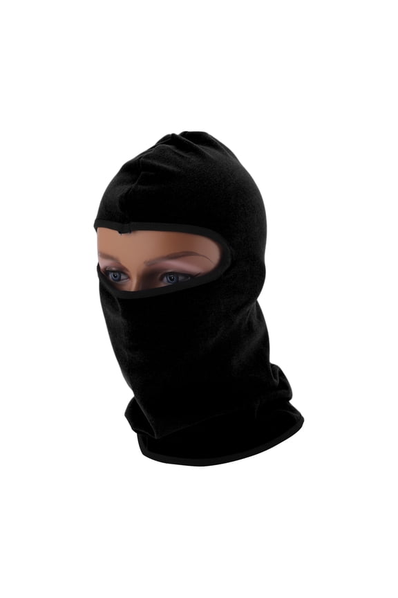 All Inclusive Face Mask Polyester No Network Face Cover Keep Warm Black 1 Pcs